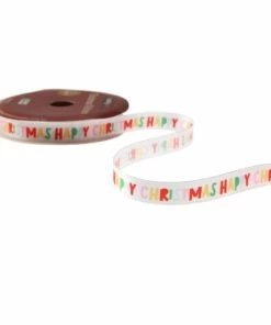 Alternative view of Top 10 💯 Hobbycraft Bright Happy 🎁 Christmas Ribbon 10mm X 2m 🤩