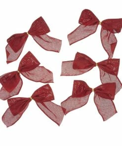 New 🤩 Hobbycraft Red Fabric Bows 6 Pack 🛒