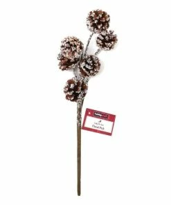 Cheap ๐ Hobbycraft Frosted Fir Cone Pick 40cm โญ
