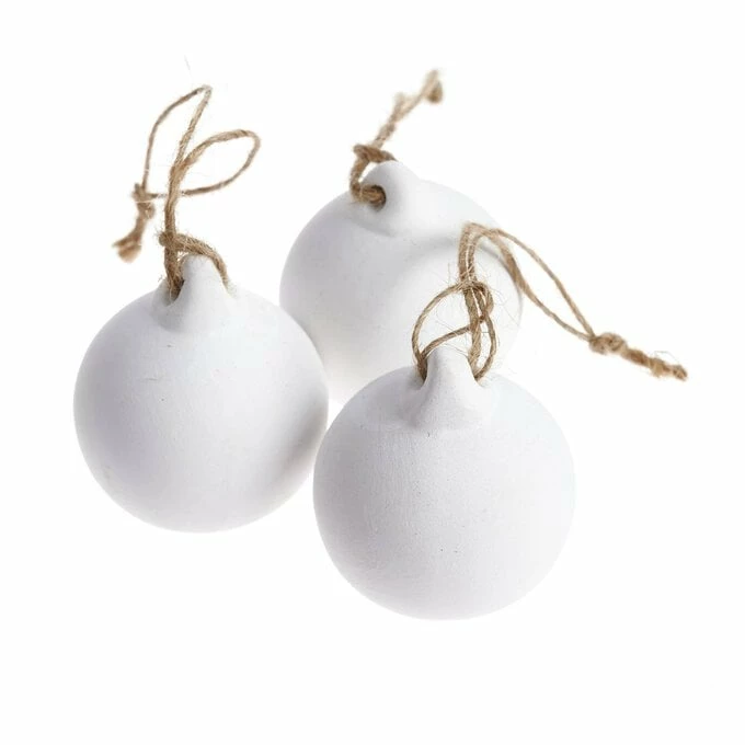 Hot Sale 🤩 Hobbycraft Mini Ceramic Baubles With Jute 3 Pack ✔️ 3 Hot Sale 🤩 Hobbycraft Mini Ceramic Baubles With Jute 3 Pack ✔️