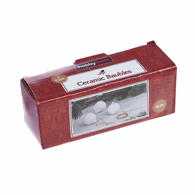 Hot Sale 🤩 Hobbycraft Mini Ceramic Baubles With Jute 3 Pack ✔️ 6 Hot Sale 🤩 Hobbycraft Mini Ceramic Baubles With Jute 3 Pack ✔️ - Image 4
