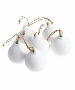 Best Pirce 🔥 Hobbycraft Mini Ceramic Baubles With Jute 6 Pack 🔥