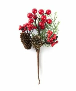 Top 10 🛒 Hobbycraft Red And Black Berry Fir Cone Pick 21cm 🤩
