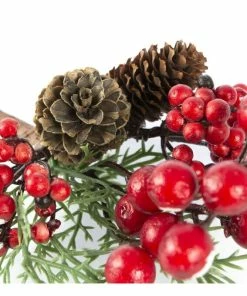 Alternative view of Top 10 🛒 Hobbycraft Red And Black Berry Fir Cone Pick 21cm 🤩