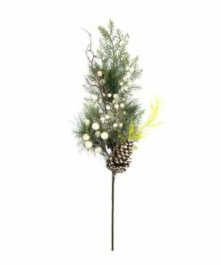 Top 10 🎁 Hobbycraft Snowy Fir Cone And Berry Branch 77cm 🔔