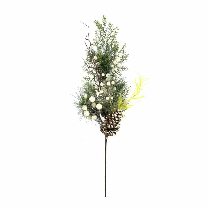 Top 10 π Hobbycraft Snowy Fir Cone And Berry Branch 77cm π 3 Top 10 π Hobbycraft Snowy Fir Cone And Berry Branch 77cm π