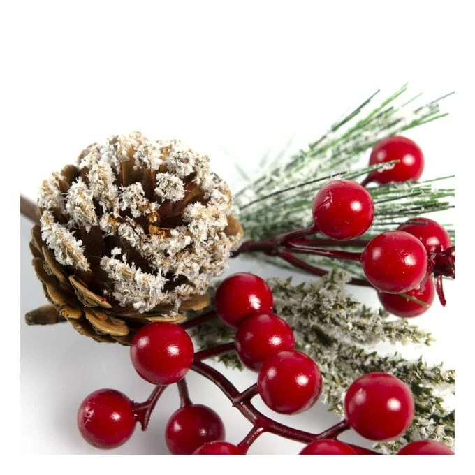 New π― Hobbycraft Red Berry And Fir Cone Pick 22cm π 4 New π― Hobbycraft Red Berry And Fir Cone Pick 22cm π - Image 2