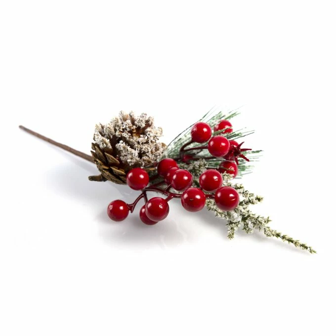 New π― Hobbycraft Red Berry And Fir Cone Pick 22cm π 5 New π― Hobbycraft Red Berry And Fir Cone Pick 22cm π - Image 3
