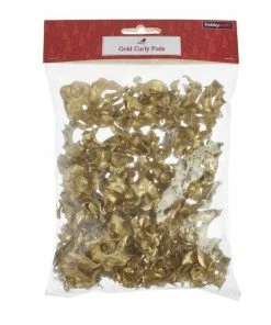 New 🥰 Hobbycraft Gold Curly Pods 50g ✔️ -Hobbycraft Shop 659126 1001 3 christmas gold curly pods