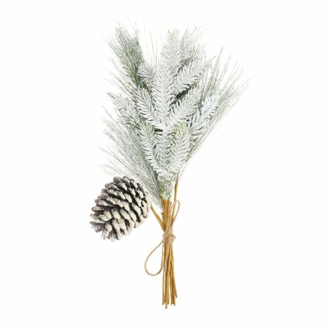 Budget 🌟 Hobbycraft Snowy Fir Cone Pick 40.5cm 🔔 3 Budget 🌟 Hobbycraft Snowy Fir Cone Pick 40.5cm 🔔