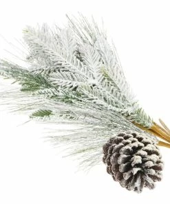 Alternative view of Budget 🌟 Hobbycraft Snowy Fir Cone Pick 40.5cm 🔔