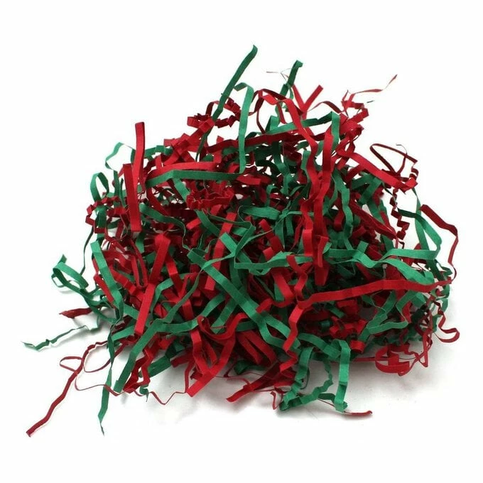 Discount 🥰 Hobbycraft Red And Green Shredded Paper 42g 💯