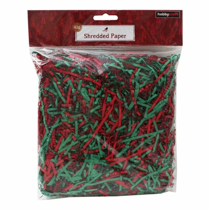 Discount 🥰 Hobbycraft Red And Green Shredded Paper 42g 💯 - Image 2