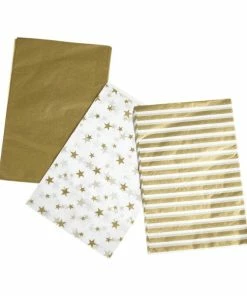 New 🔔 Hobbycraft White And Gold 🎄 Christmas Tissue Paper 3 Pack ⭐