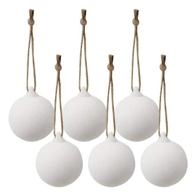 Flash Sale 😀 Hobbycraft Ceramic Baubles With Jute 6 Pack ✨ 3 Flash Sale 😀 Hobbycraft Ceramic Baubles With Jute 6 Pack ✨