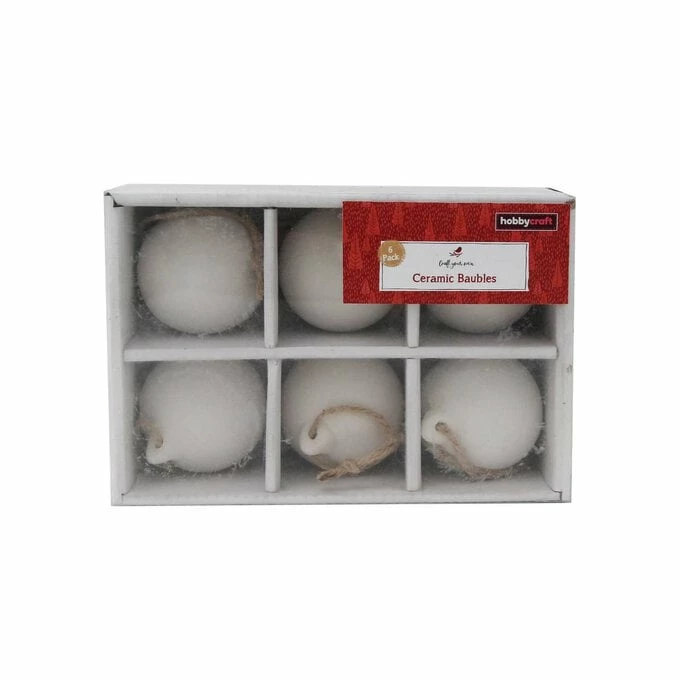 Flash Sale 😀 Hobbycraft Ceramic Baubles With Jute 6 Pack ✨ 10 Flash Sale 😀 Hobbycraft Ceramic Baubles With Jute 6 Pack ✨ - Image 8