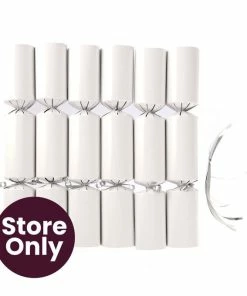 New 🎉 Hobbycraft White Fillable Crackers 6 Pack 🔔