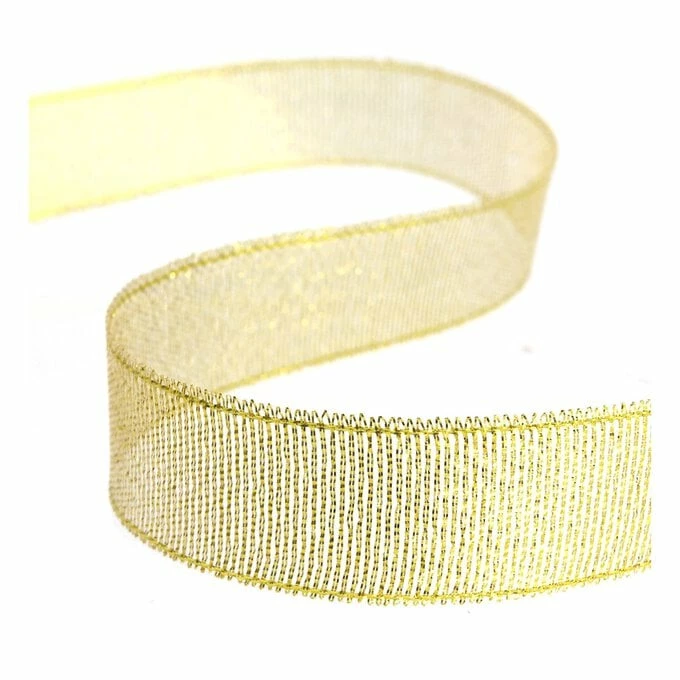 Best Sale β¨ Hobbycraft Gold Metallic Ribbon 20mm X 10m π