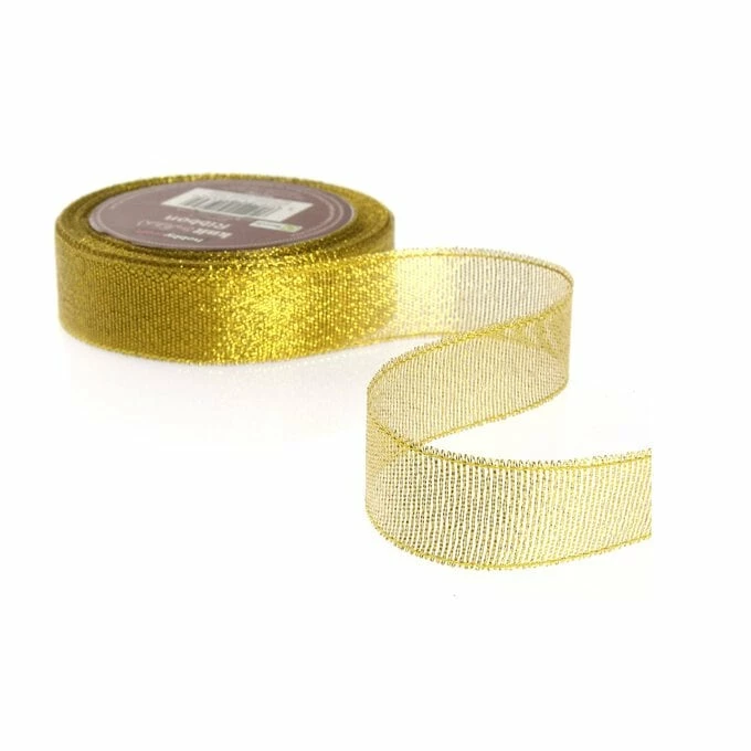 Best Sale β¨ Hobbycraft Gold Metallic Ribbon 20mm X 10m π - Image 2