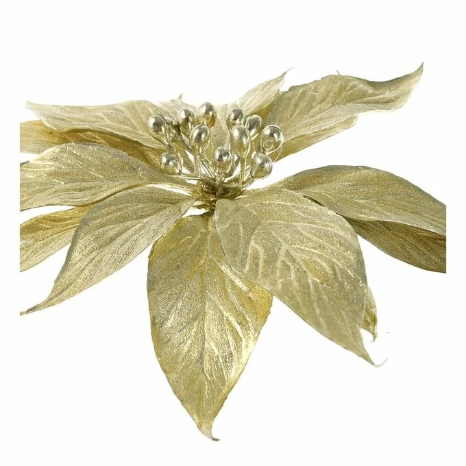 Best Pirce 𧨠Hobbycraft Gold Poinsettia Pick 28cm π 4 Best Pirce 𧨠Hobbycraft Gold Poinsettia Pick 28cm π - Image 2