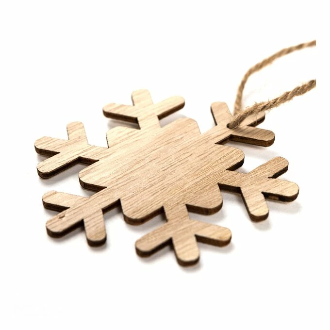 Discount π Hobbycraft Hanging Wooden Snowflake Decoration 8cm π 5 Discount π Hobbycraft Hanging Wooden Snowflake Decoration 8cm π - Image 3