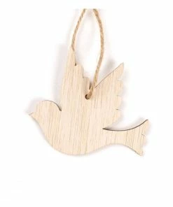 Best deal 🎁 Hobbycraft Hanging Wooden Dove Decoration 8cm ⌛