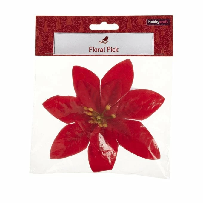Discount ๐ฏ Hobbycraft Red Poinsettia Pick 14cm ๐งจ 5 Discount ๐ฏ Hobbycraft Red Poinsettia Pick 14cm ๐งจ - Image 3