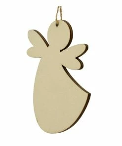 Alternative view of Outlet 🌟 Hobbycraft Hanging Wooden Angel Decoration 13cm 😍