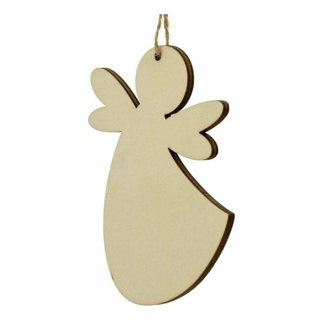 Outlet ๐ Hobbycraft Hanging Wooden Angel Decoration 13cm ๐ 4 Outlet ๐ Hobbycraft Hanging Wooden Angel Decoration 13cm ๐ - Image 2