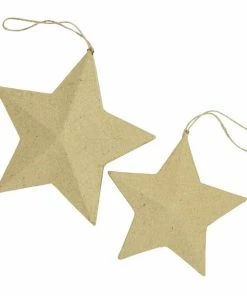 Alternative view of Best Sale 🧨 Hobbycraft Mache Hanging Star Decorations 2 Pack 🥰